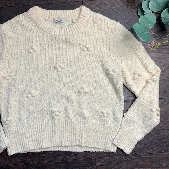 NWT Madewell Pom Pom Pullover Sweater - Picture 2 of 6